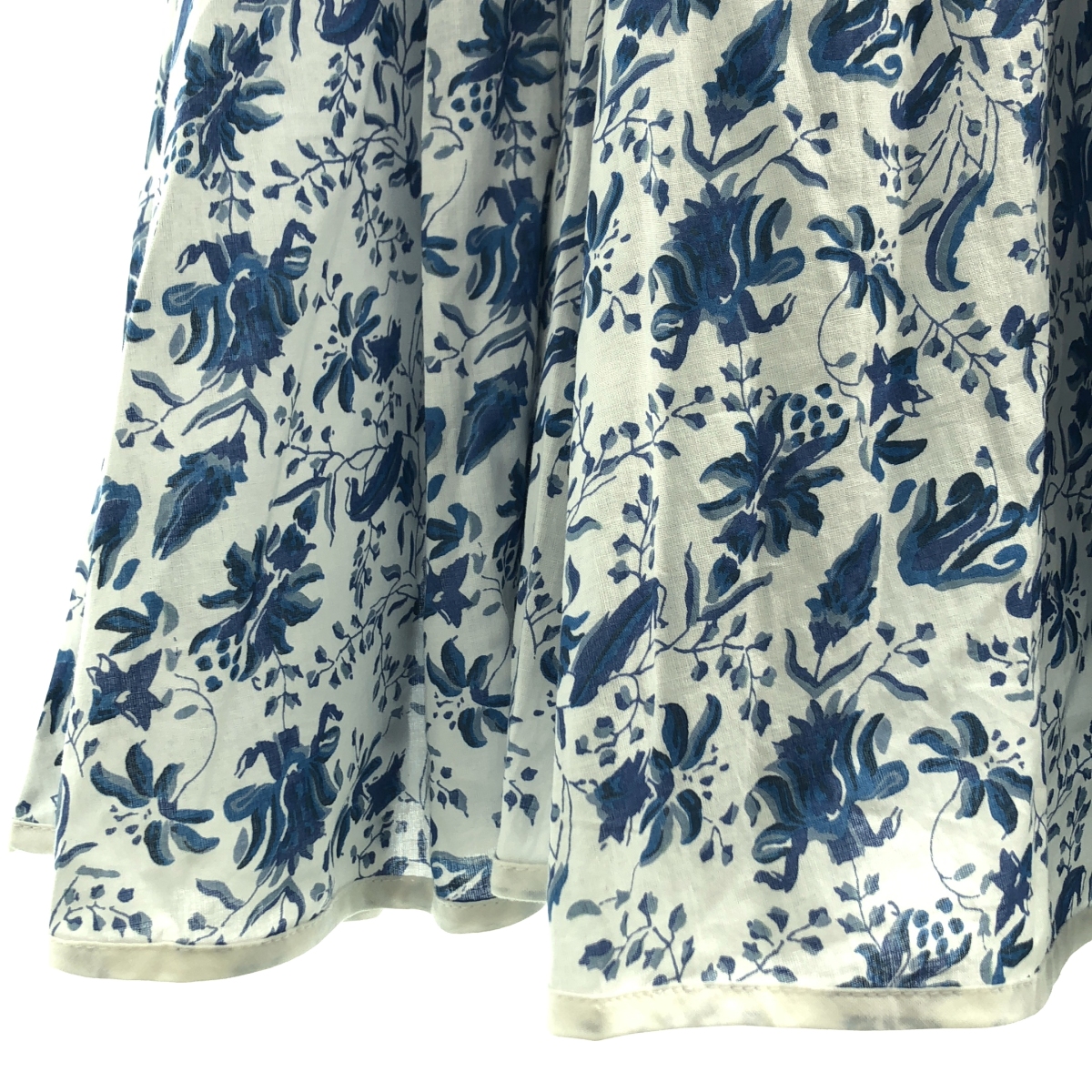 CASA FLINE / カーサフライン コットン イレヘム プリント ドレス ノースリーブワンピース