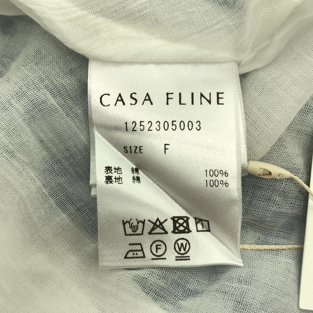 CASA FLINE / カーサフライン コットン イレヘム プリント ドレス ノースリーブワンピース