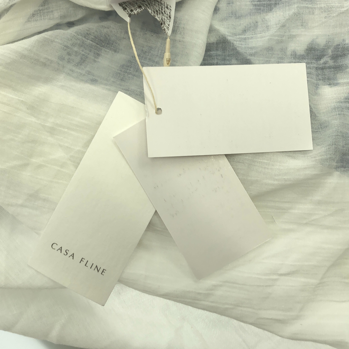 CASA FLINE / カーサフライン コットン イレヘム プリント ドレス ノースリーブワンピース