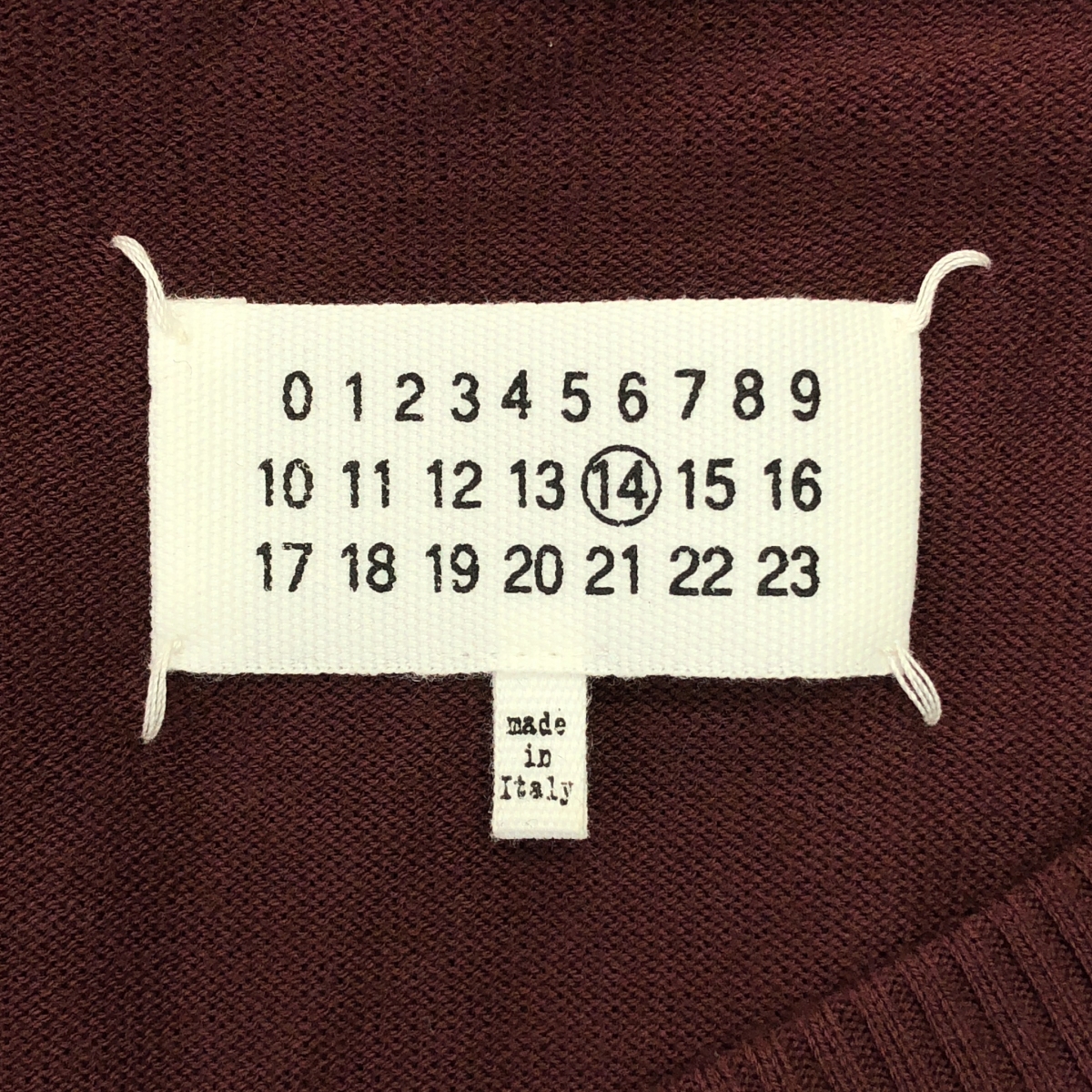 Maison Margiela / メゾンマルジェラ ウール Vネック エルボーパッチ ニット