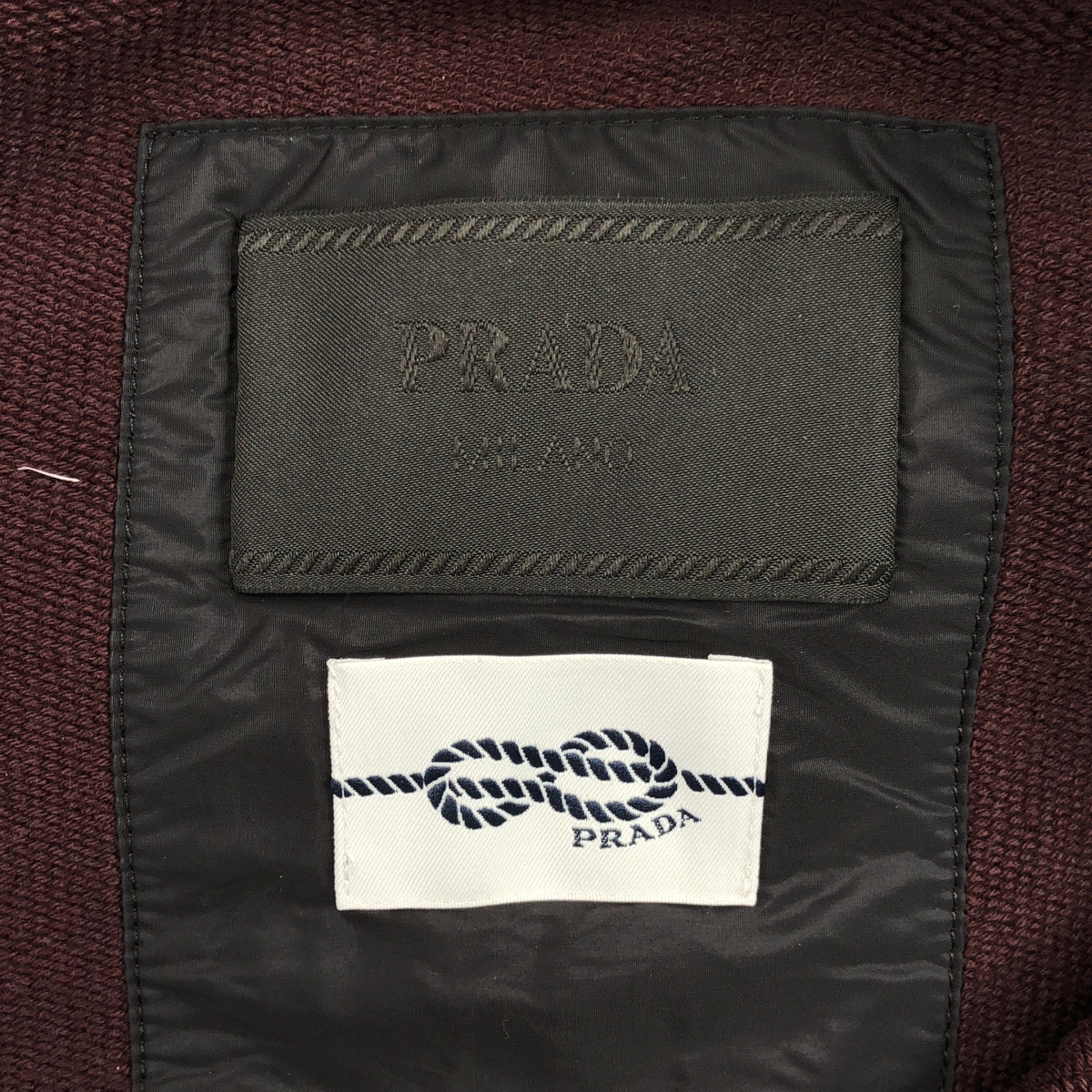 PRADA / プラダ バイカラー ハーフジップ パーカー