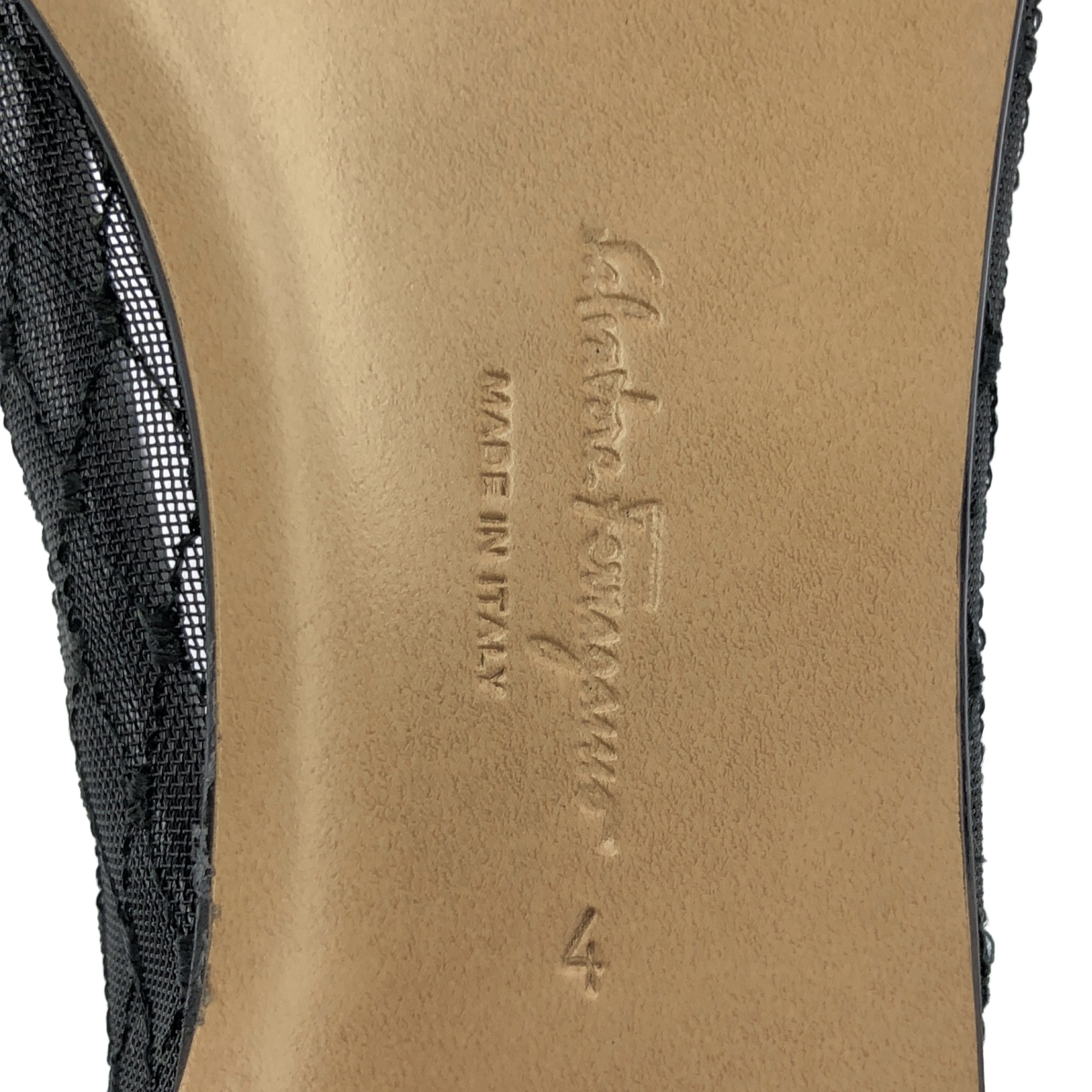 FERRAGAMO / フェラガモ VARINA / ロゴ リボン レース バレリーナシューズ