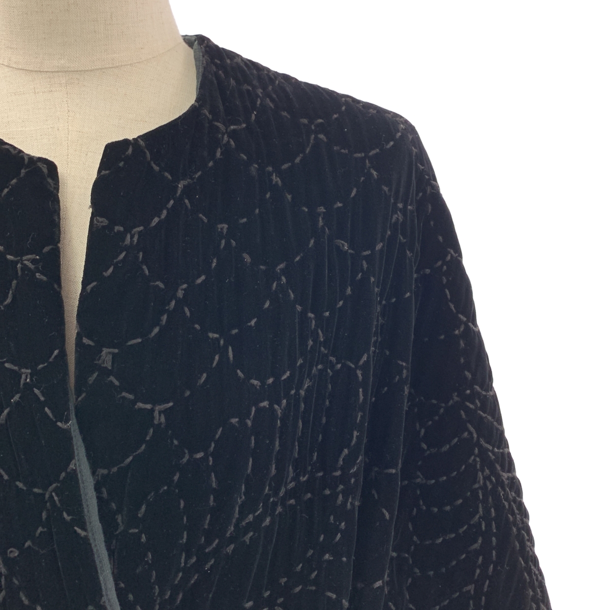 TOWAVASE / トワヴァーズ Permanent coat velvet embroidery ベルベット エンブロイダリー コート