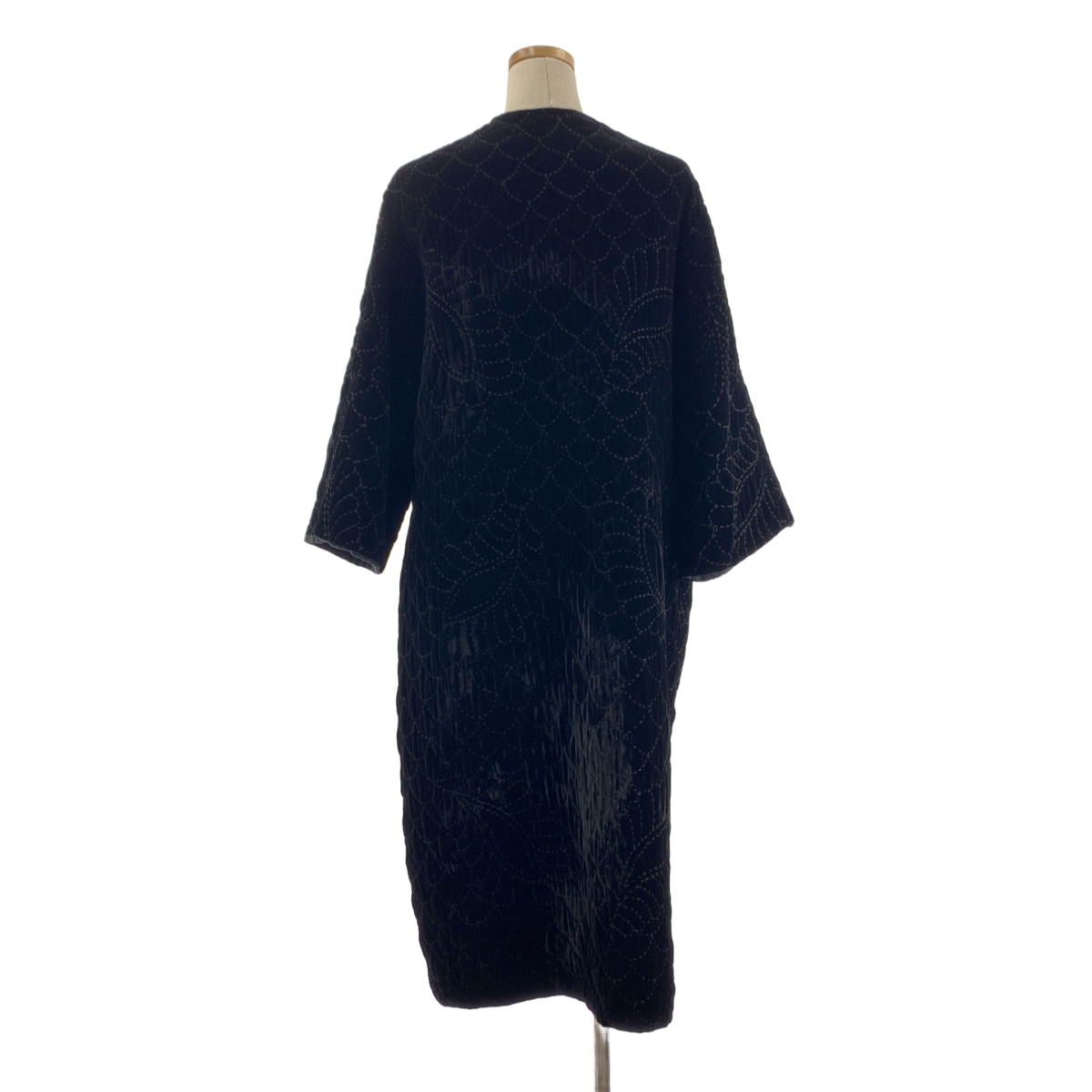 TOWAVASE / トワヴァーズ Permanent coat velvet embroidery ベルベット エンブロイダリー コート