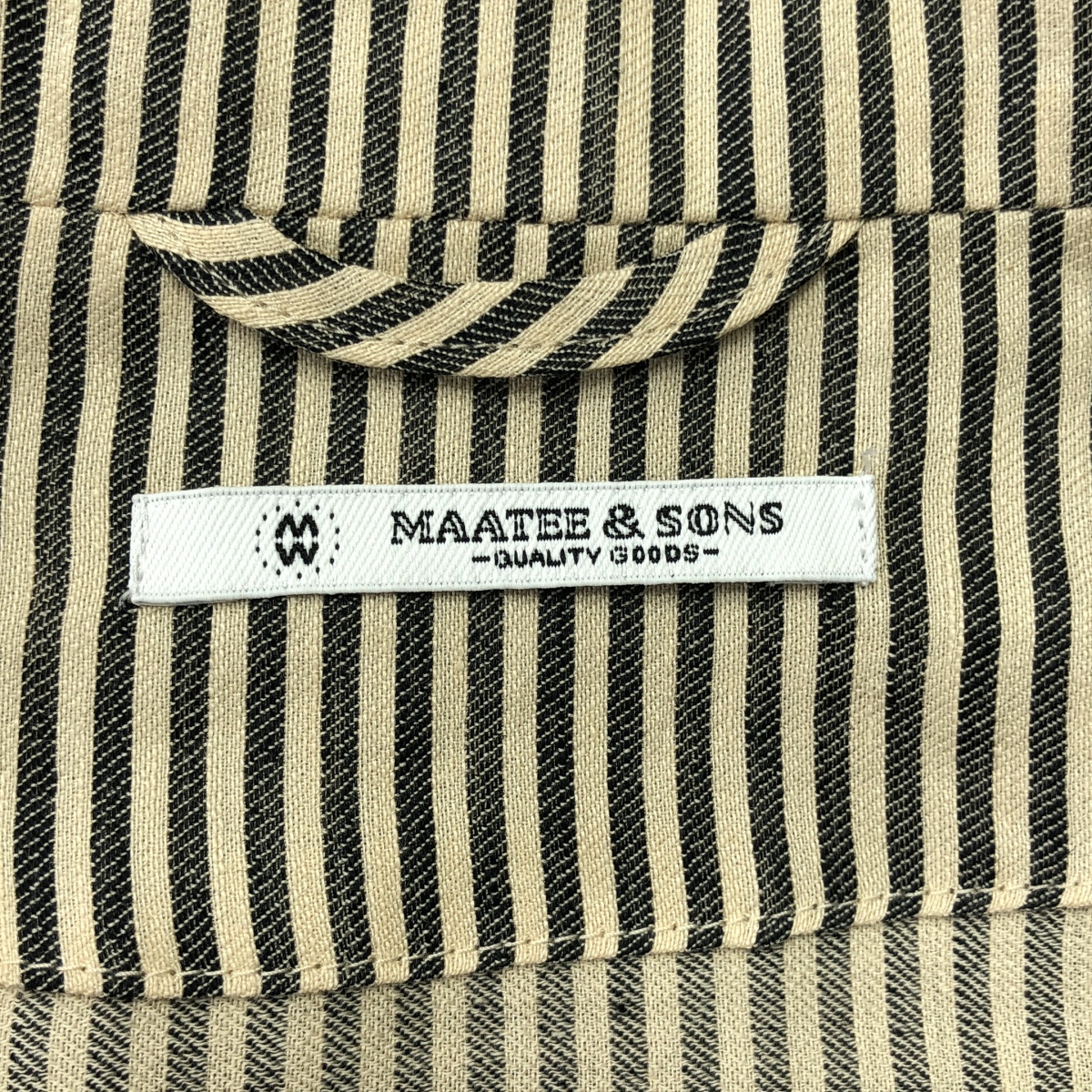 MAATEE&SONS / マーティー&サンズ SHIRTS JACKET C/L/N ストライプジャケット リネン/コットン/ナイロン