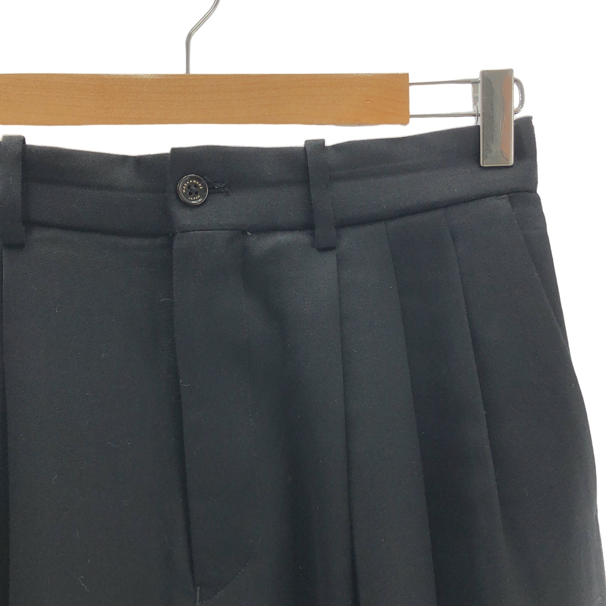 MARKAWARE / マーカウェア CASHMERE SATIN TRIPLE PLEATED WIDE TROUSERS カシミヤ サテン トリプル プリーツ ワイドパンツ