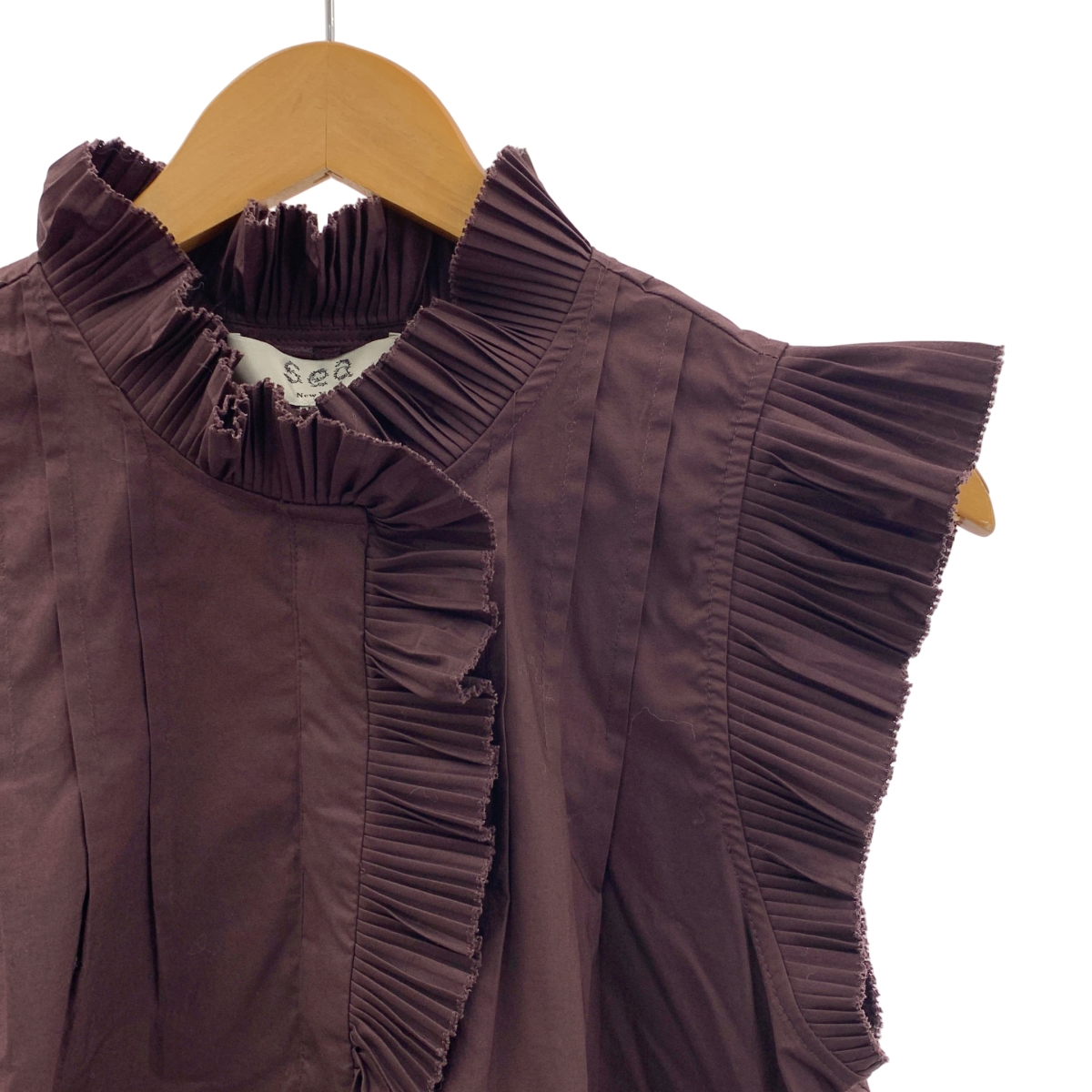 sea New York / シーニューヨーク コットン プリーツ ノースリーブシャツ