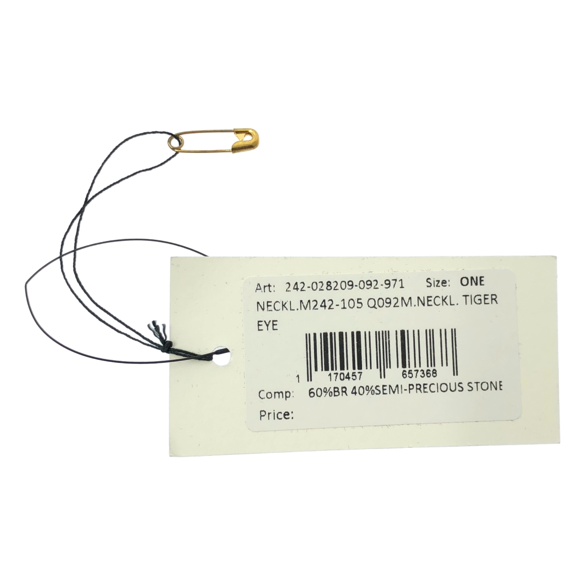 DRIES VAN NOTEN / ドリスヴァンノッテン タイガーアイ ストーン チェーンネックレス