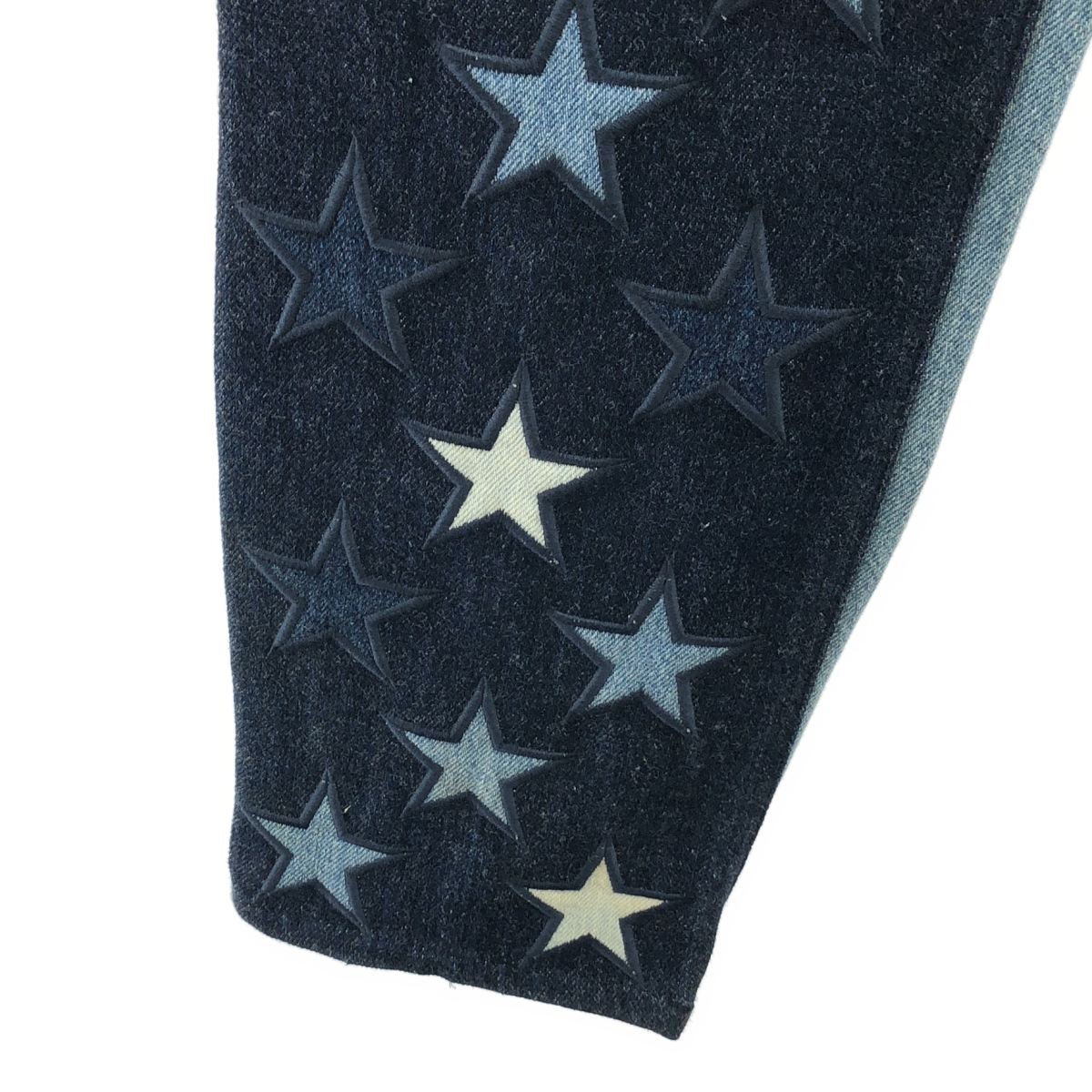 GIVENCHY / ジバンシィ スター 刺しゅう 切替 デニムパンツ