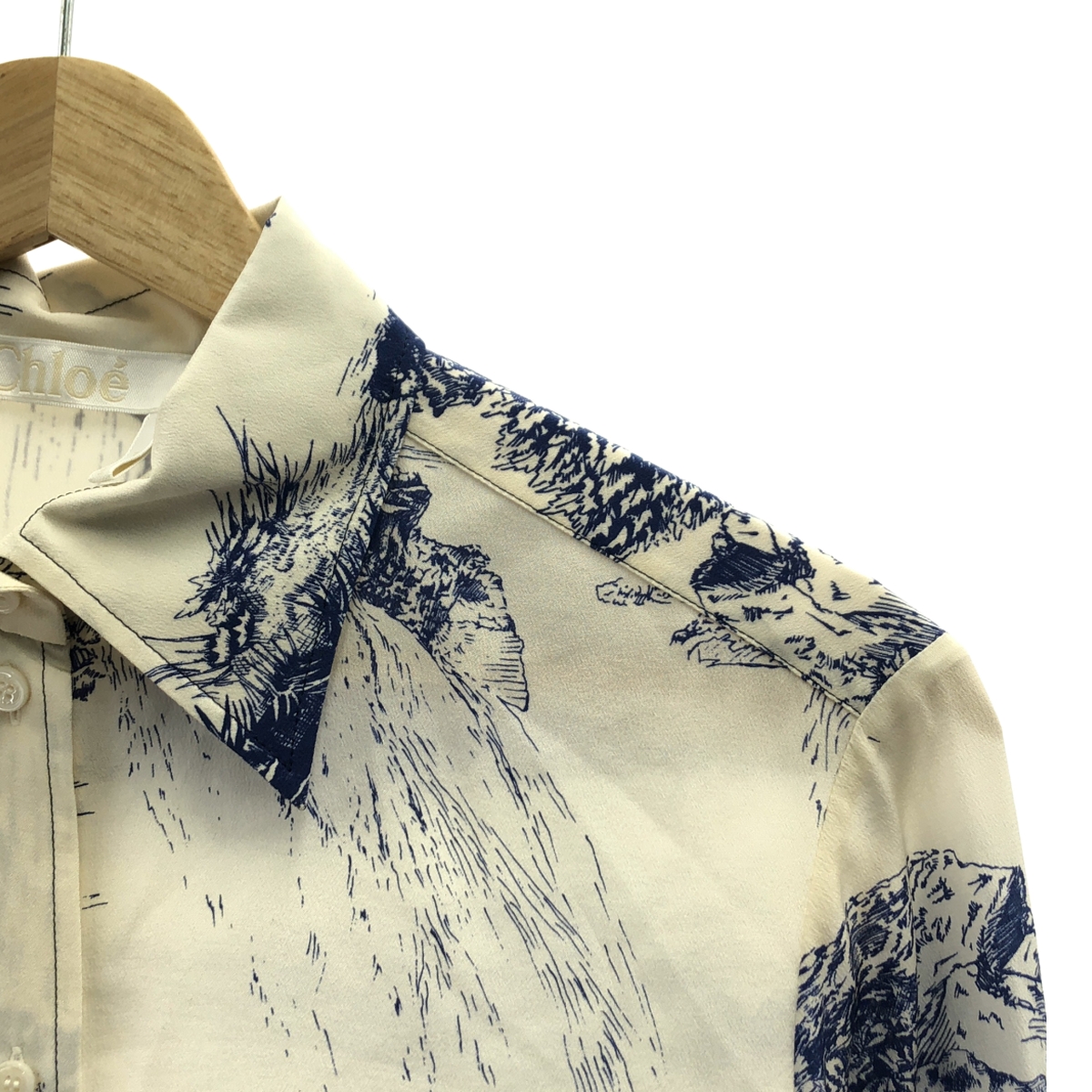 Chloe / クロエ シルク 総柄 シャツ ブラウス