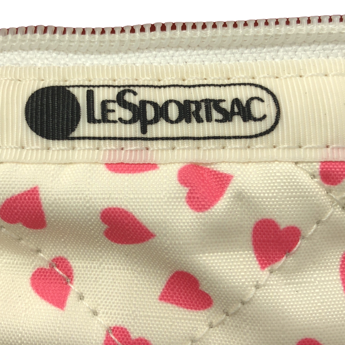 LeSportsac / レスポートサック 神崎恵さんコラボ BEAUTY MAKEUP BAG コーラル ハート キルト バッグ