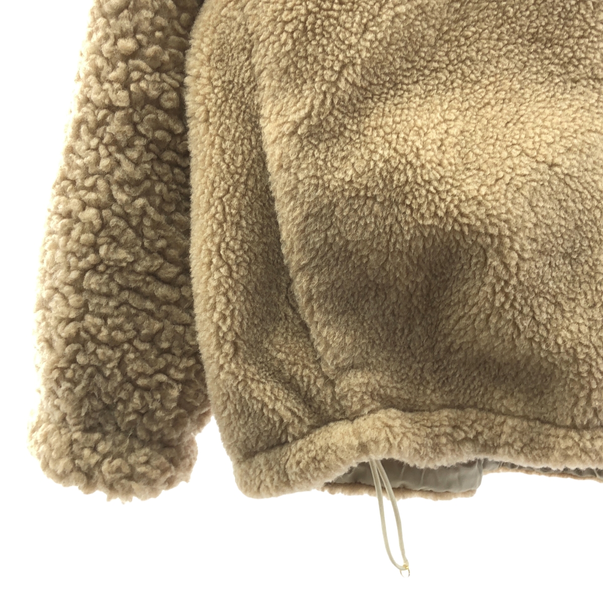 その他 キャメルファー ボア フーデッドジャケット