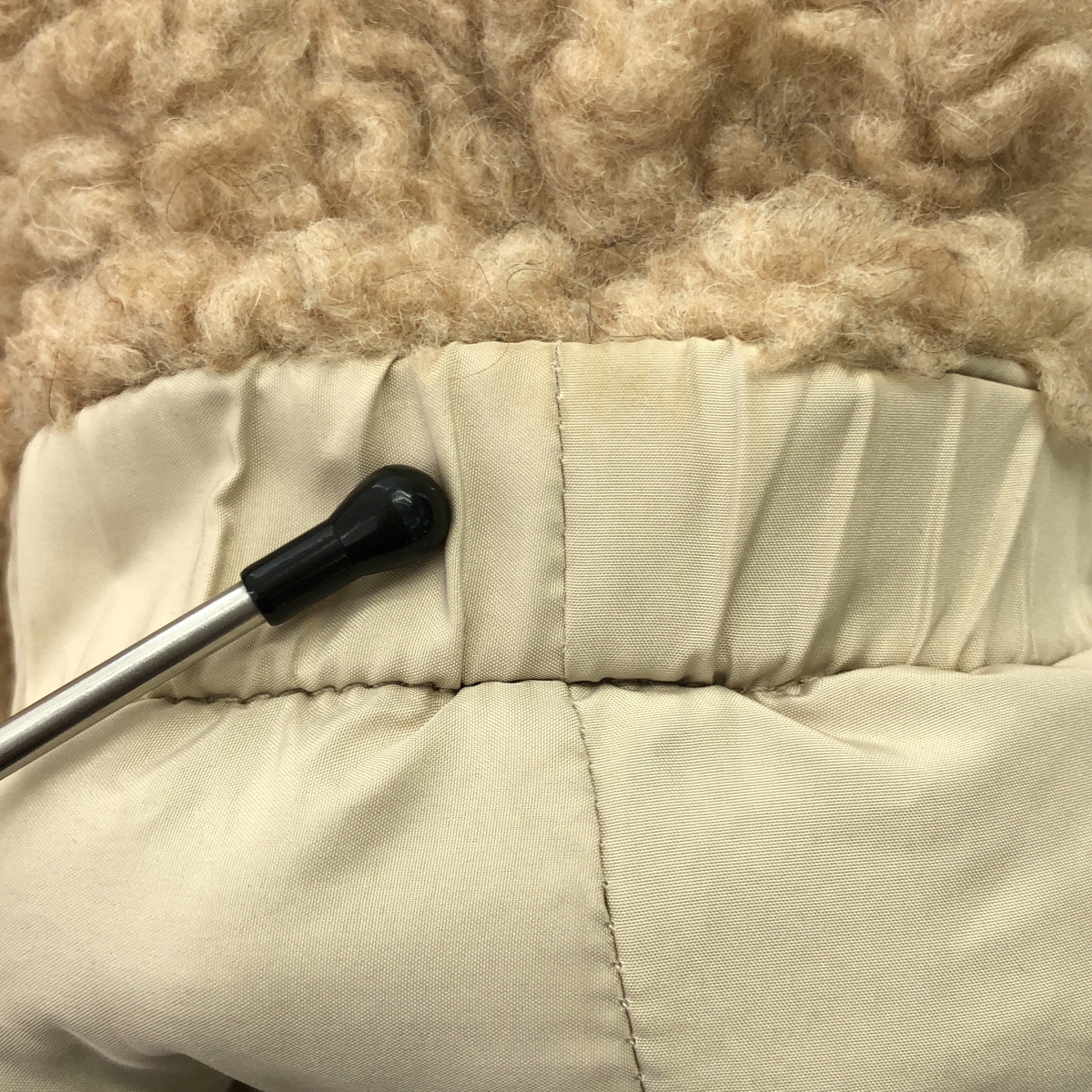 その他 キャメルファー ボア フーデッドジャケット