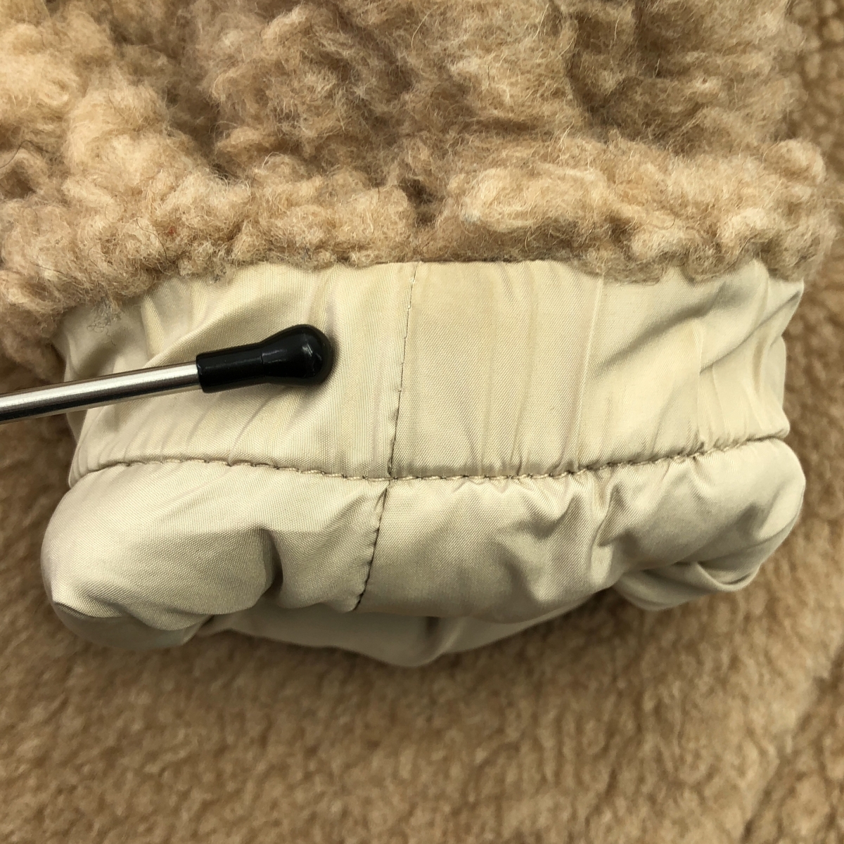 その他 キャメルファー ボア フーデッドジャケット