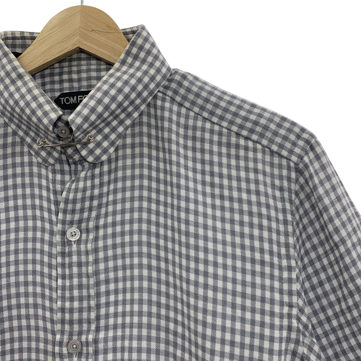 TOM FORD / トムフォード ピンホールカラー チェック コットン シャツ