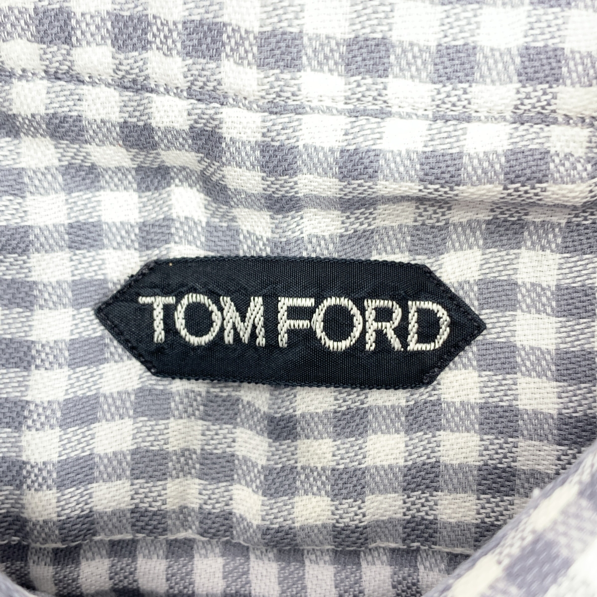 TOM FORD / トムフォード ピンホールカラー チェック コットン シャツ