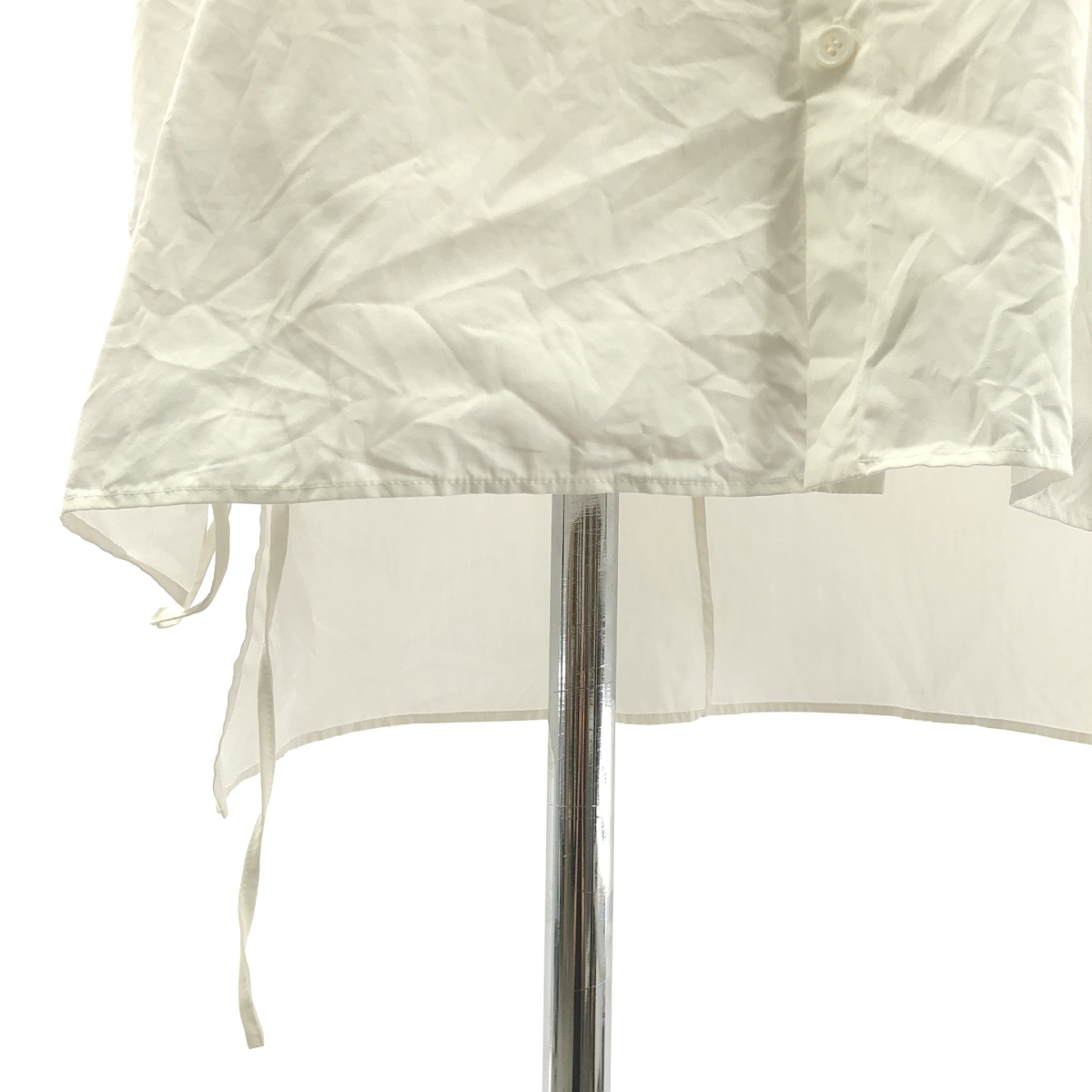 YOHJI YAMAMOTO +NOIR / ヨウジヤマモトプリュスノアール 変形 カットアウトスリーブ スリット ロングシャツ ブラウス