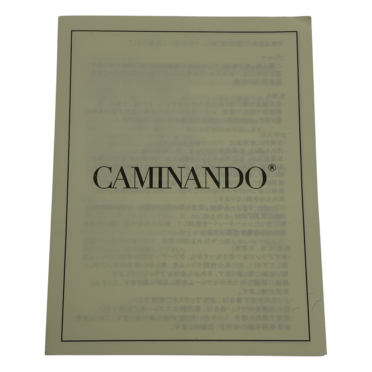 CAMINANDO / カミナンド Deuxieme Classe BOOTS / レザー ロングブーツ