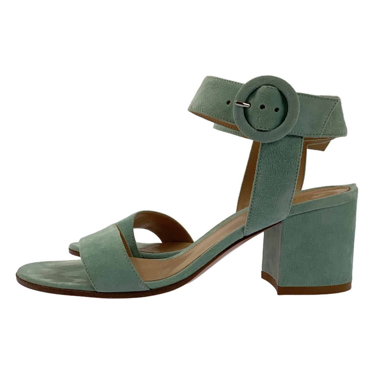 Gianvito Rossi / ジャンヴィトロッシ スエード アンクルストラップ ヒール サンダル