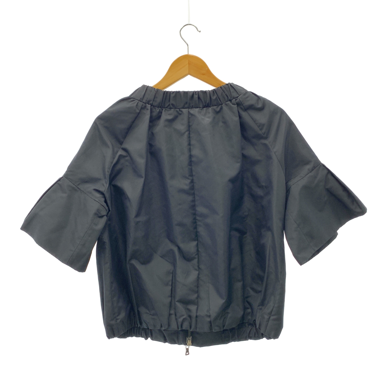 PRADA / プラダ ノーカラー ギャザー タックスリーブ ジャケット