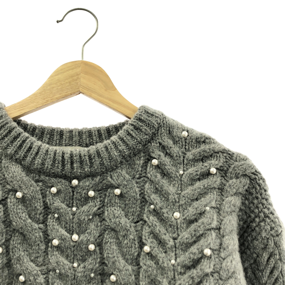 IENA / イエナ パールツキケーブルプルオーバー ニット