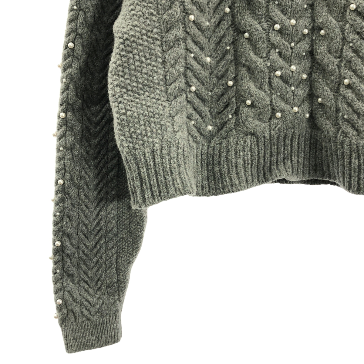 IENA / イエナ パールツキケーブルプルオーバー ニット