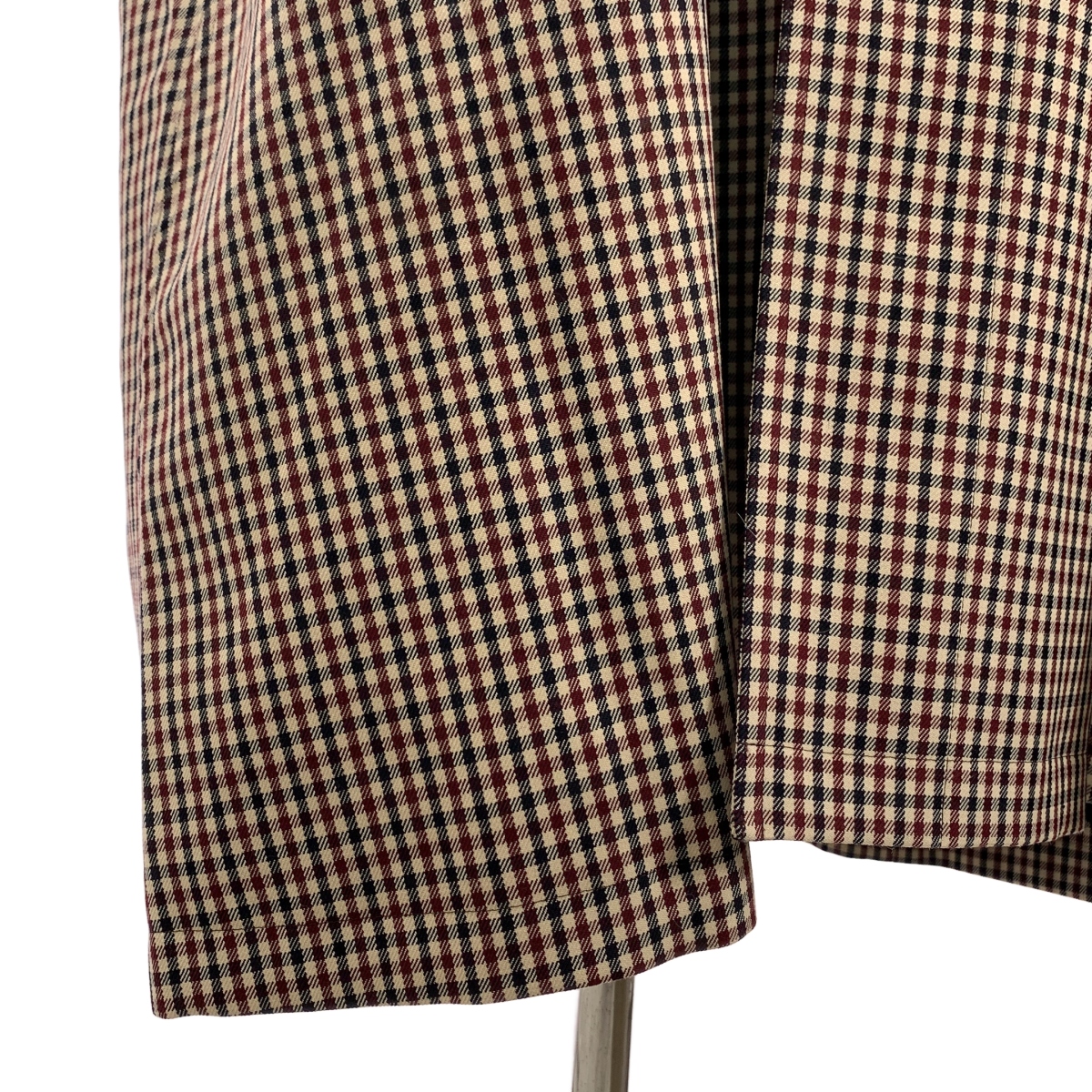 CABaN / キャバン ウールギャバジン ガンクラブチェックスタンドカラーコート / 総裏地