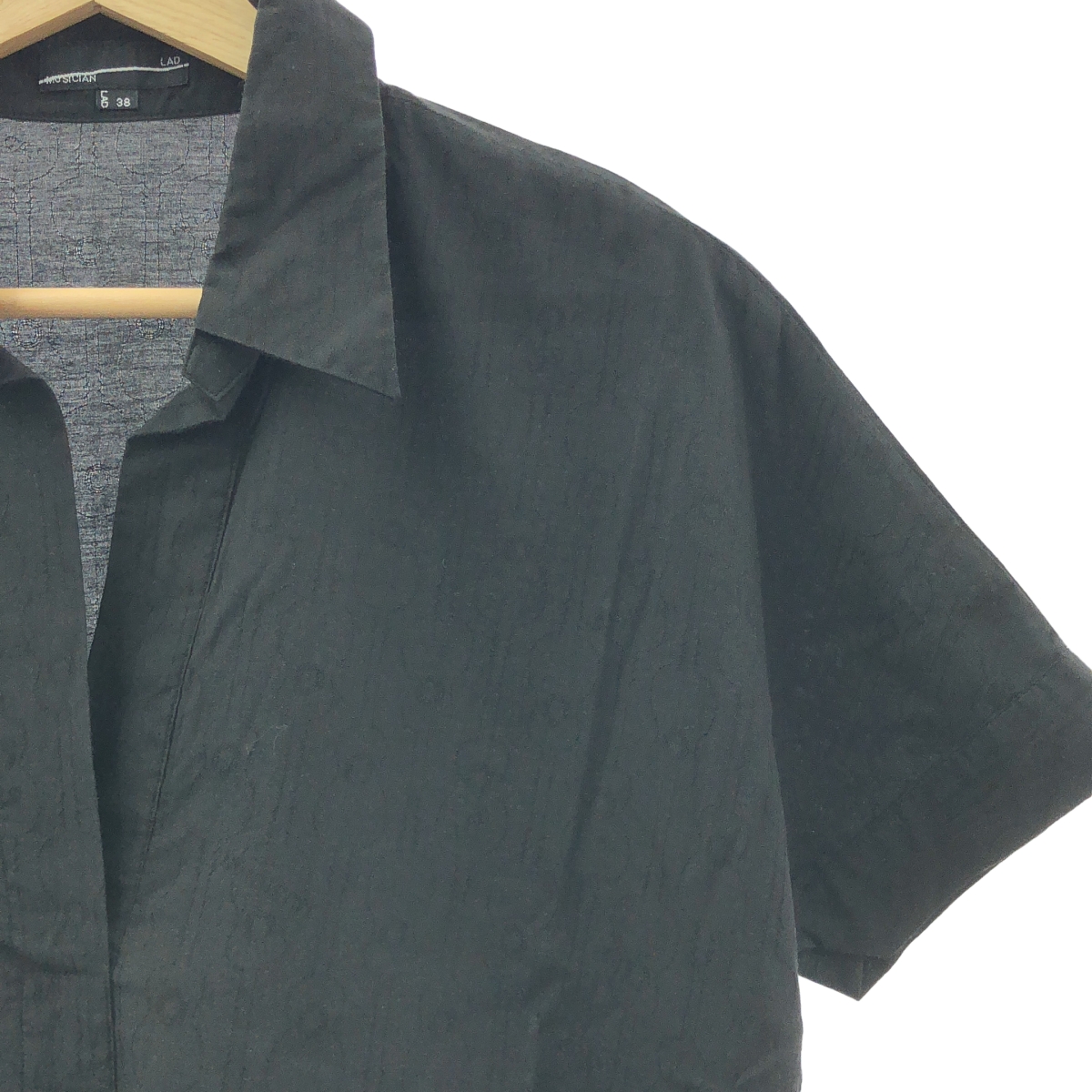 LAD MUSICIAN / ラッドミュージシャン 総ロゴ エンブロイダリー シャツ ワンピース