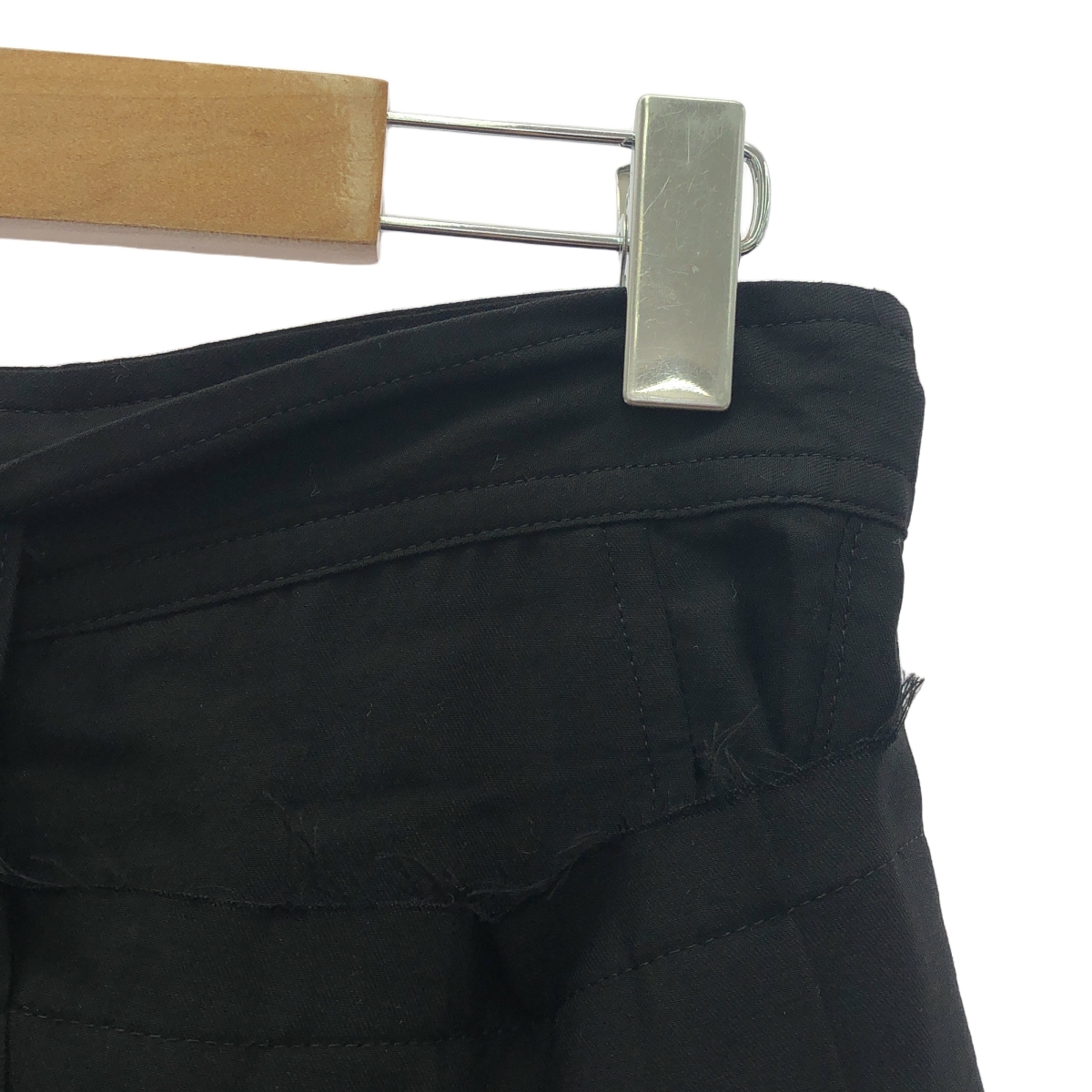 Y's / ワイズヨウジヤマモト 4OZ CU/DUNGAREE TWILL WRAPT PLEATED PANTS / アシンメトリー ドローストリング ワイドパンツ