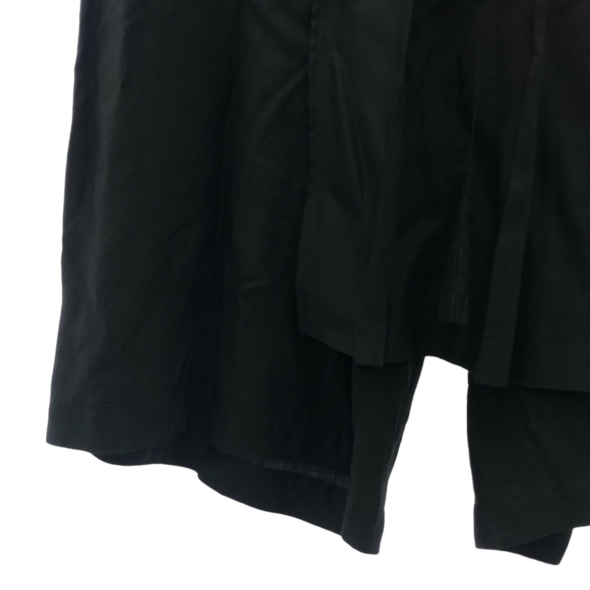 Y's / ワイズヨウジヤマモト 4OZ CU/DUNGAREE TWILL WRAPT PLEATED PANTS / アシンメトリー ドローストリング ワイドパンツ