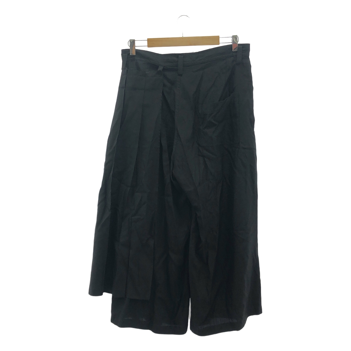 Y's / ワイズヨウジヤマモト 4OZ CU/DUNGAREE TWILL WRAPT PLEATED PANTS / アシンメトリー ドローストリング ワイドパンツ