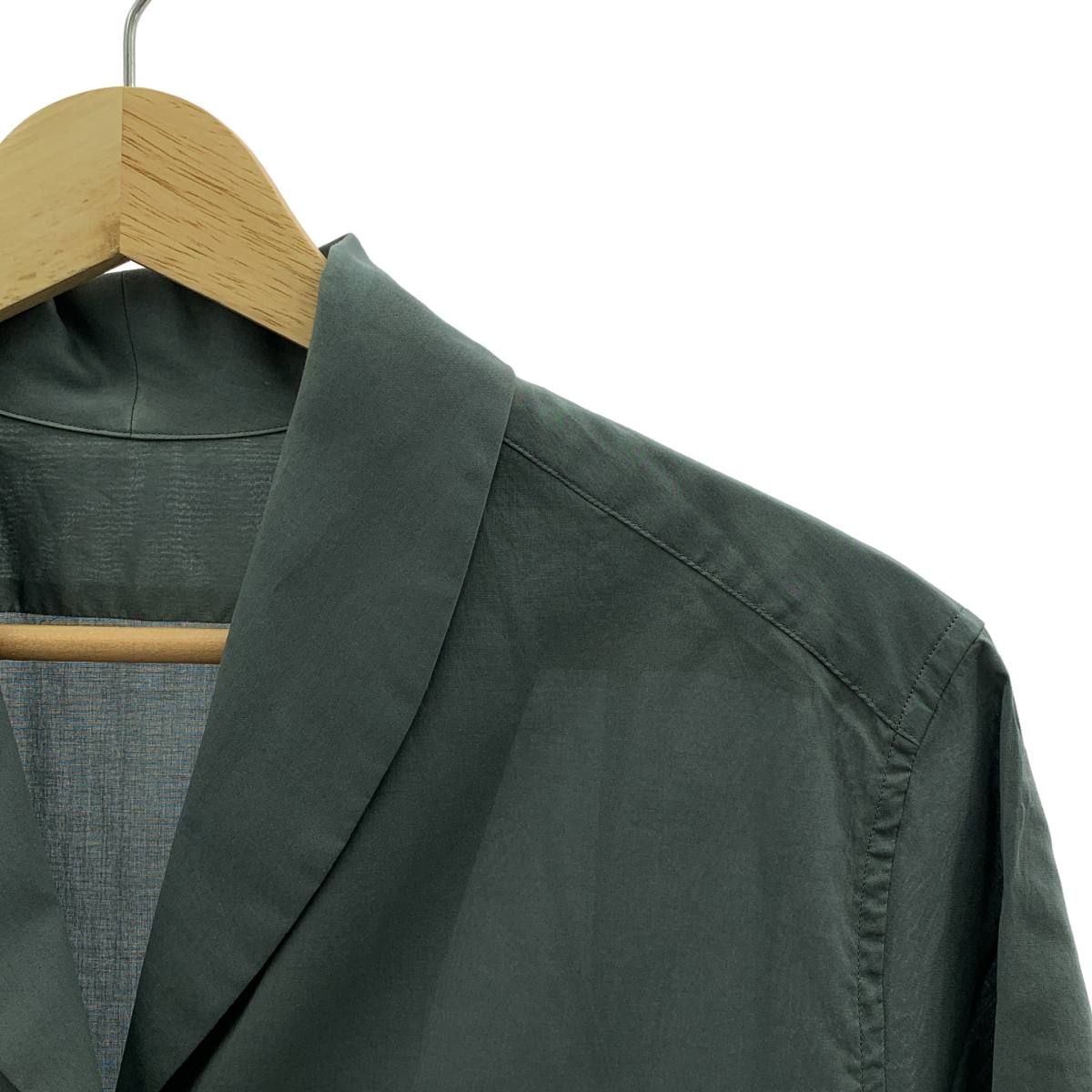 MARGARET HOWELL / マーガレットハウエル SHEER COTTON ショールカラー 半袖シャツ