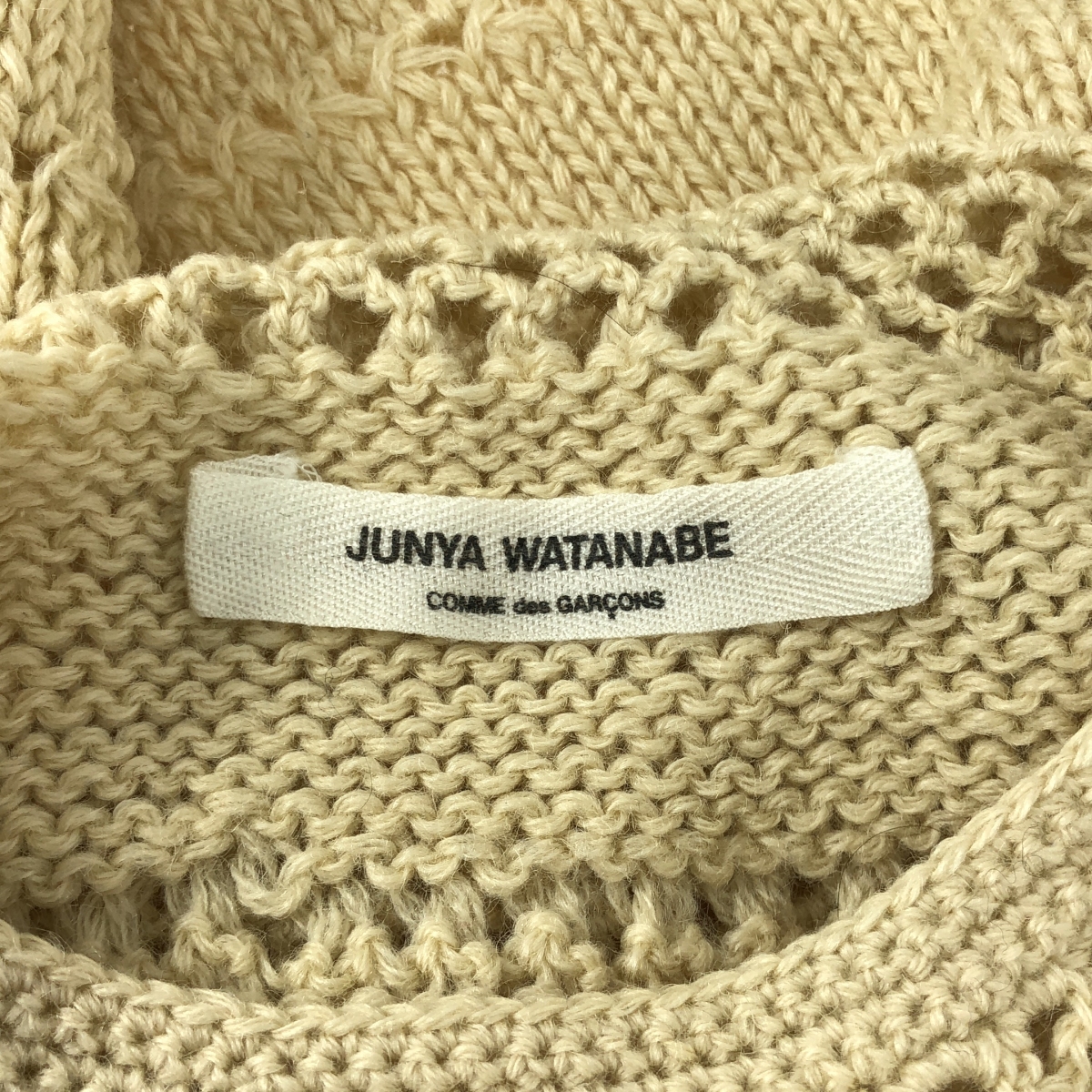 JUNYA WATANABE COMME des GARCONS / ジュンヤワタナベ 手編み ウール クルーネック ニット
