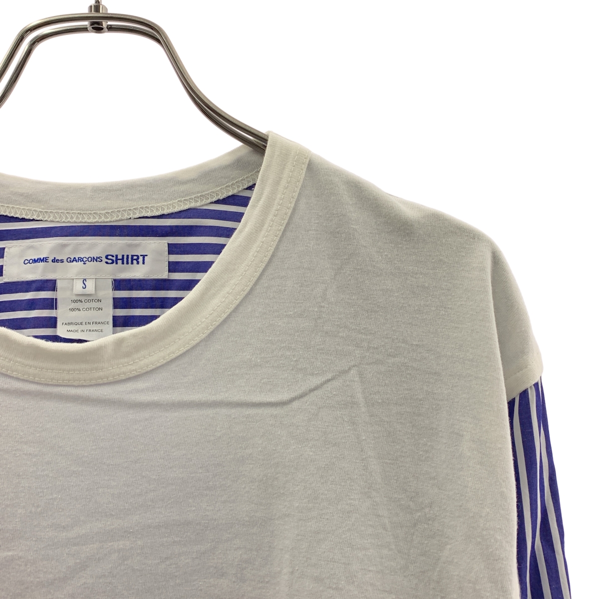 COMME des GARCONS SHIRT / コムデギャルソンシャツ コットン 切替 ストライプ シャツ