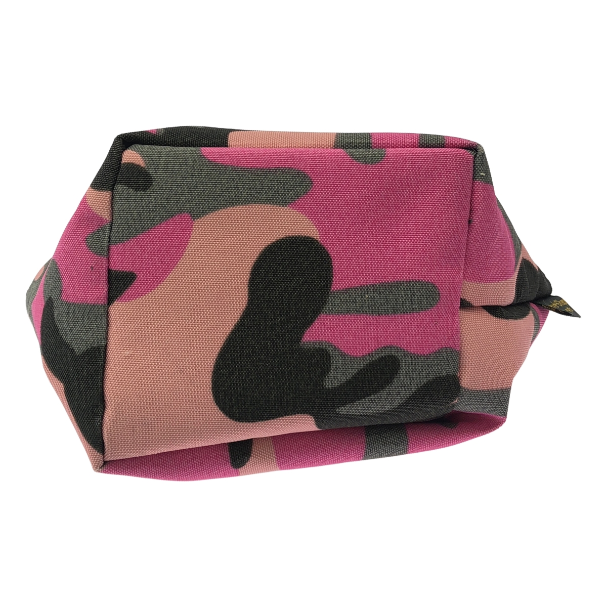 HERVE CHAPELIER / エルベシャプリエ 総柄 迷彩 カモフラージュ ナイロン 舟型ポーチ バッグ