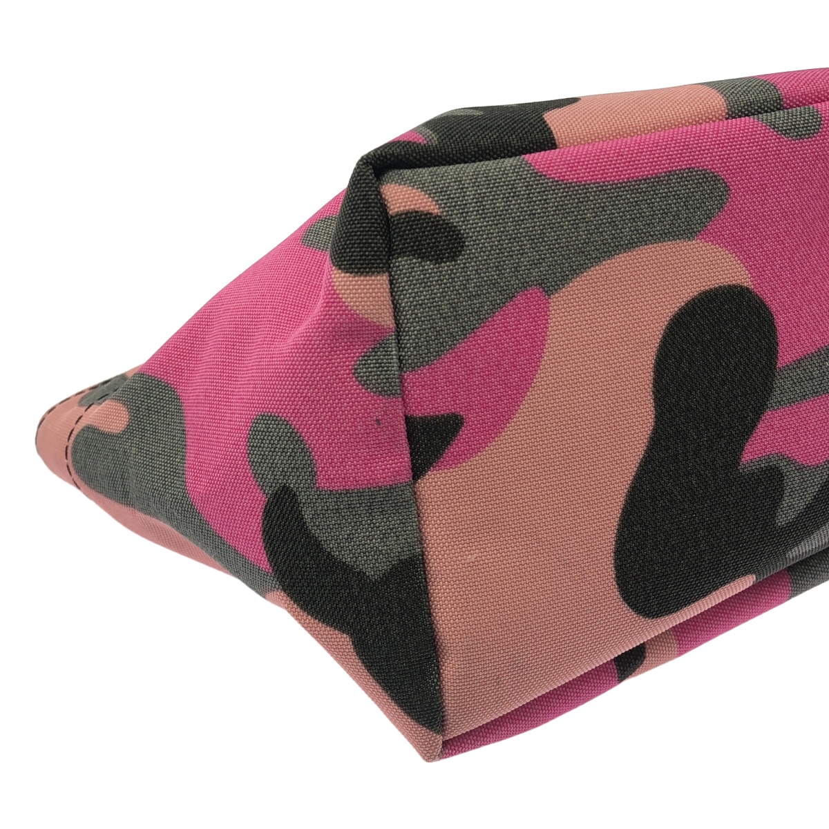 HERVE CHAPELIER / エルベシャプリエ 総柄 迷彩 カモフラージュ ナイロン 舟型ポーチ バッグ