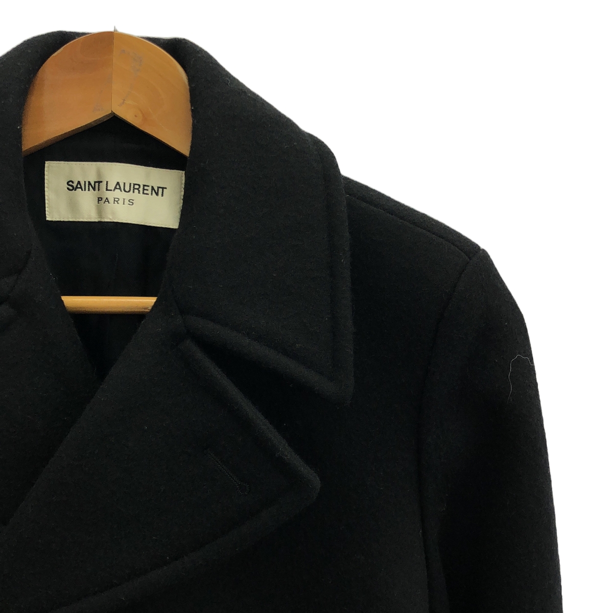 SAINT LAURENT PARIS / サンローランパリ ウール 金釦 ダブル Pコート