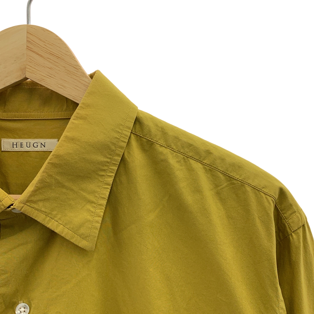 HEUGN / ユーゲン Alan ガーメントダイコットンポプリンワンピースカラーシャツ / SHIRT 019