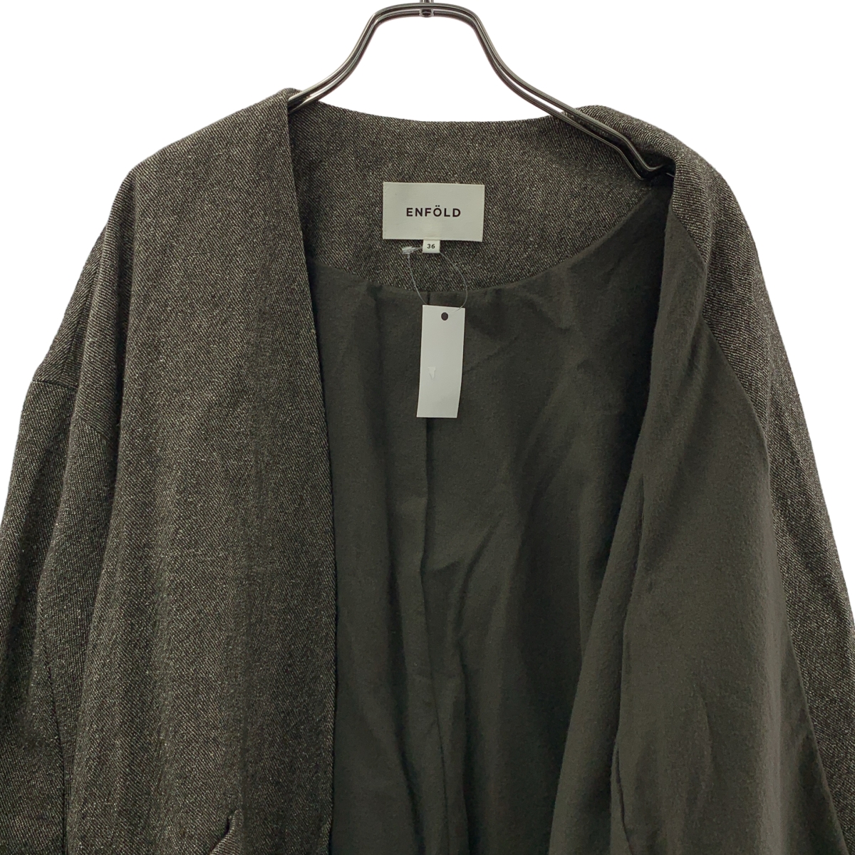 ENFOLD / エンフォルド ウール リネン オーバー ガウンコート