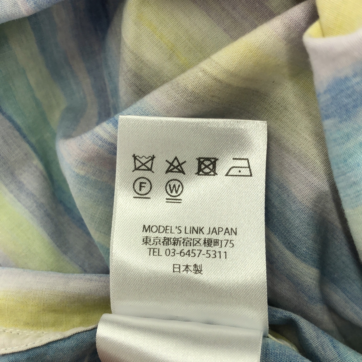 None / MODEL'S LINK / モデルスリンク PRINT BAND COLLAR SHIRT ストライプ バンドカラー シャツ