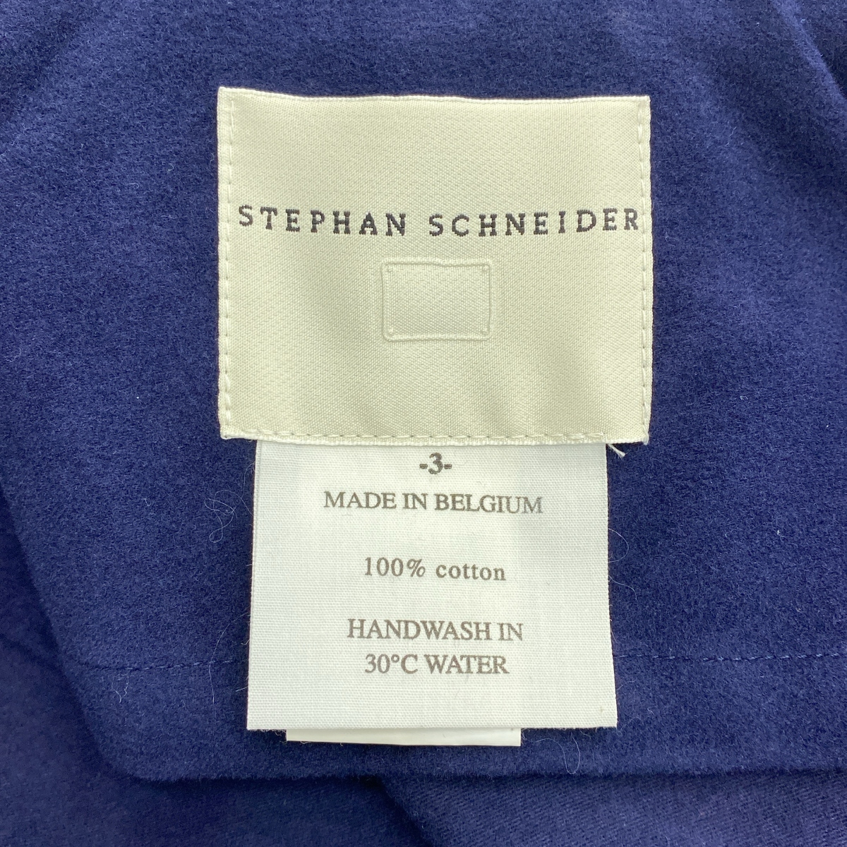 STEPHAN SCHNEIDER / ステファンシュナイダー モールスキン フロントレイヤード フーデッド ベルテッドコート