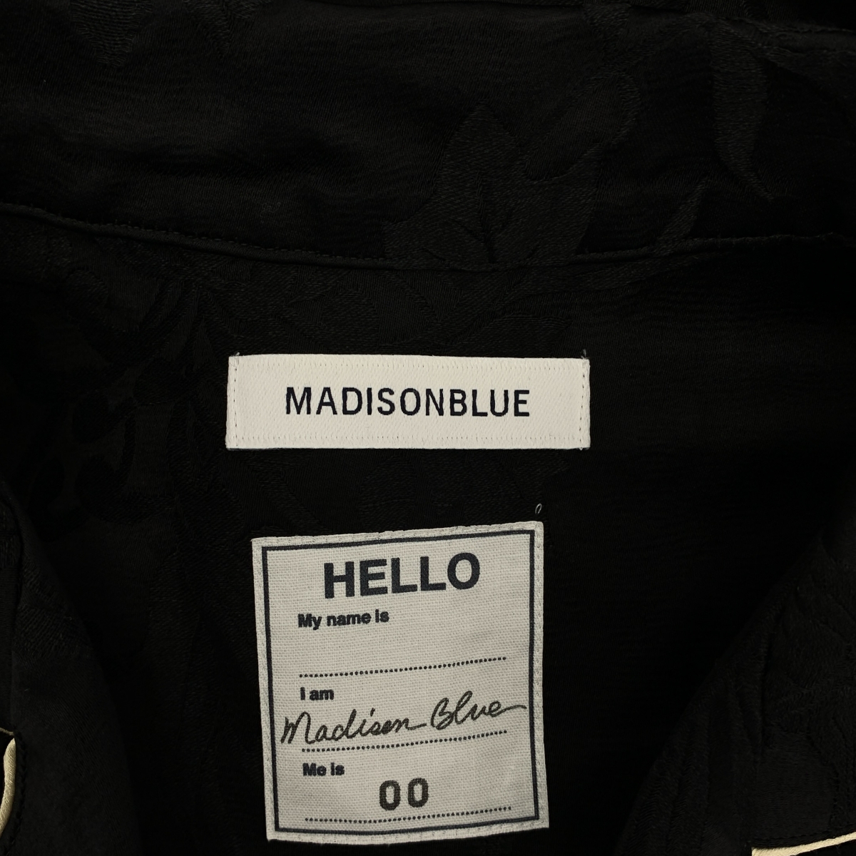 MADISON BLUE / マディソンブルー ジャガード パイピング オープンカラーシャツ