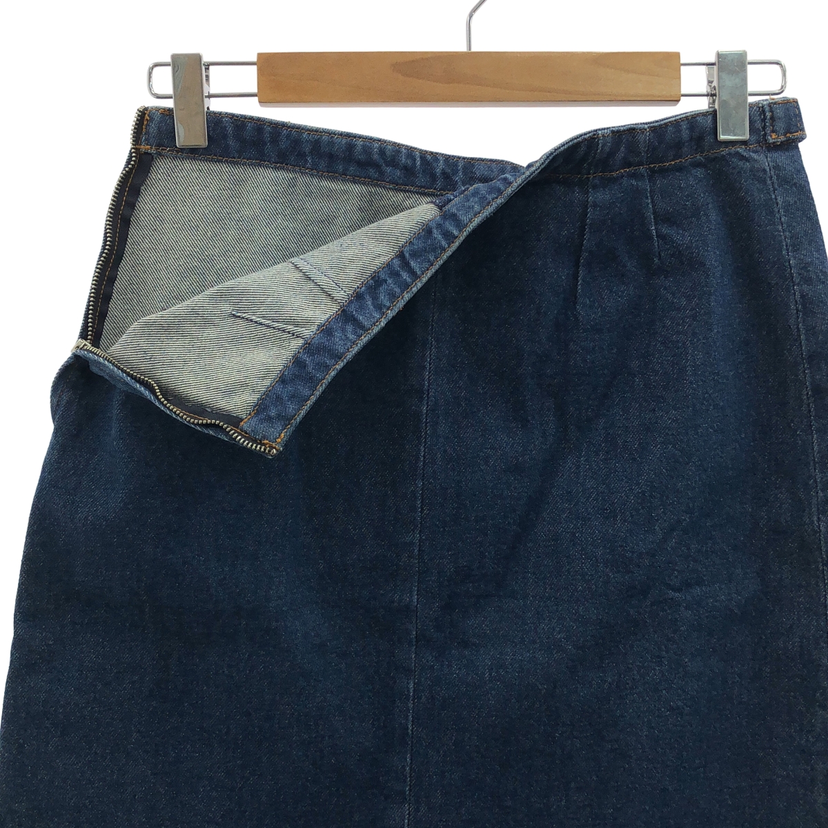 DRIES VAN NOTEN / ドリスヴァンノッテン タック ベルトデザイン デニムスカート