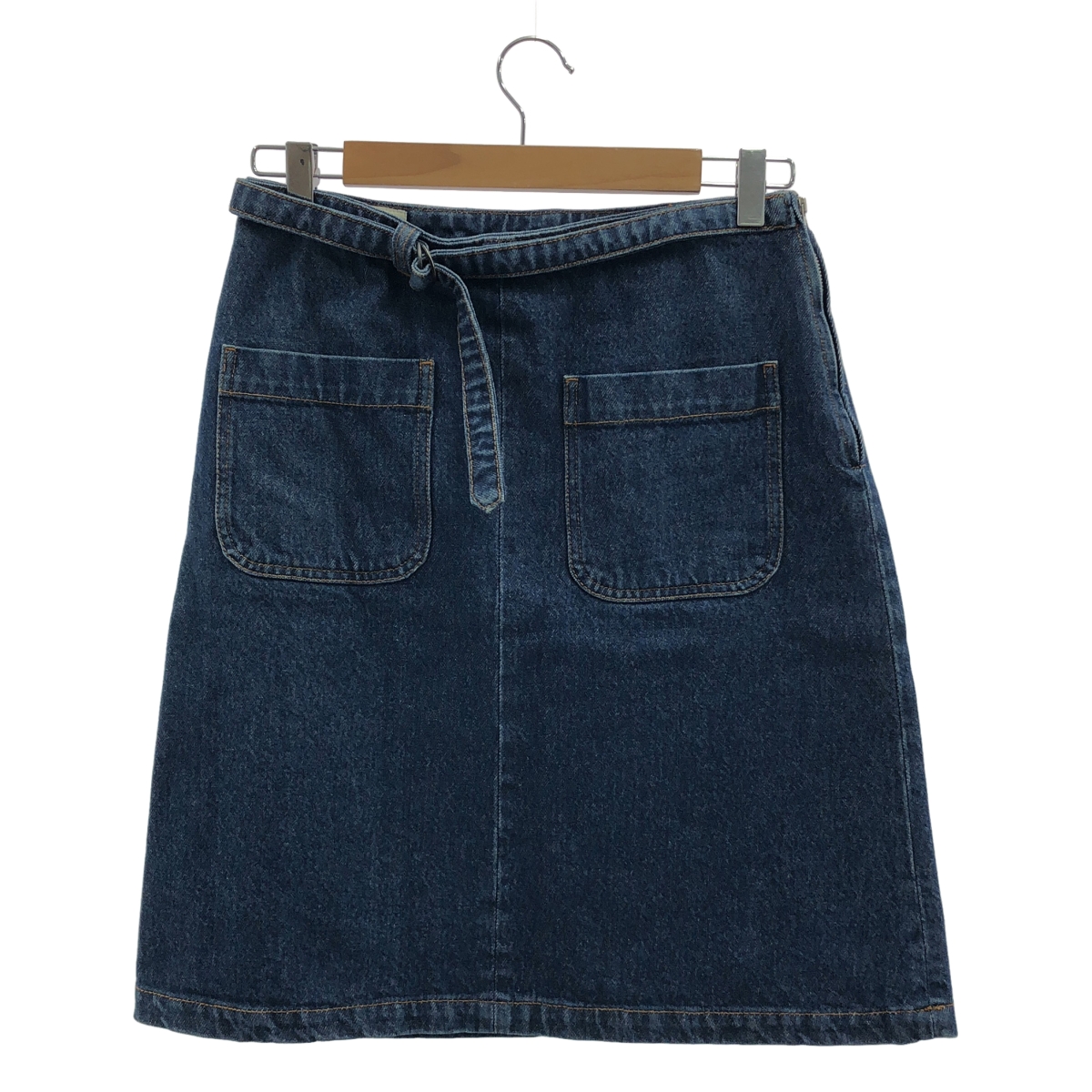 DRIES VAN NOTEN / ドリスヴァンノッテン タック ベルトデザイン デニムスカート