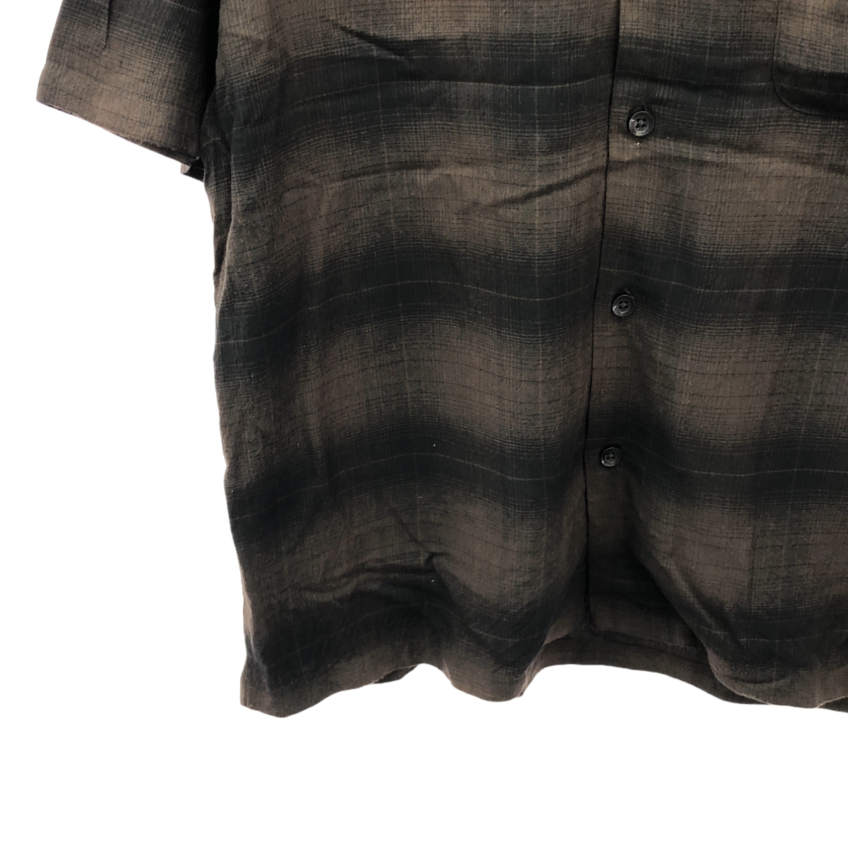 STUSSY / ステューシー BOXY SHADOW PLAID SHIRT オンブレチェック 半袖 レーヨン シャツ