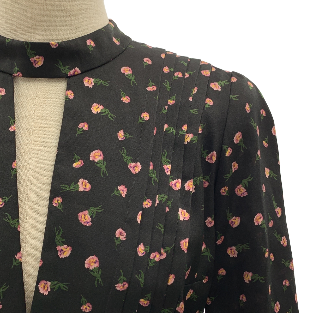 Mame Kurogouchi / マメクロゴウチ Floral Printed Cotton Dress / 総柄 プリーツ ボリューム ドレス ワンピース