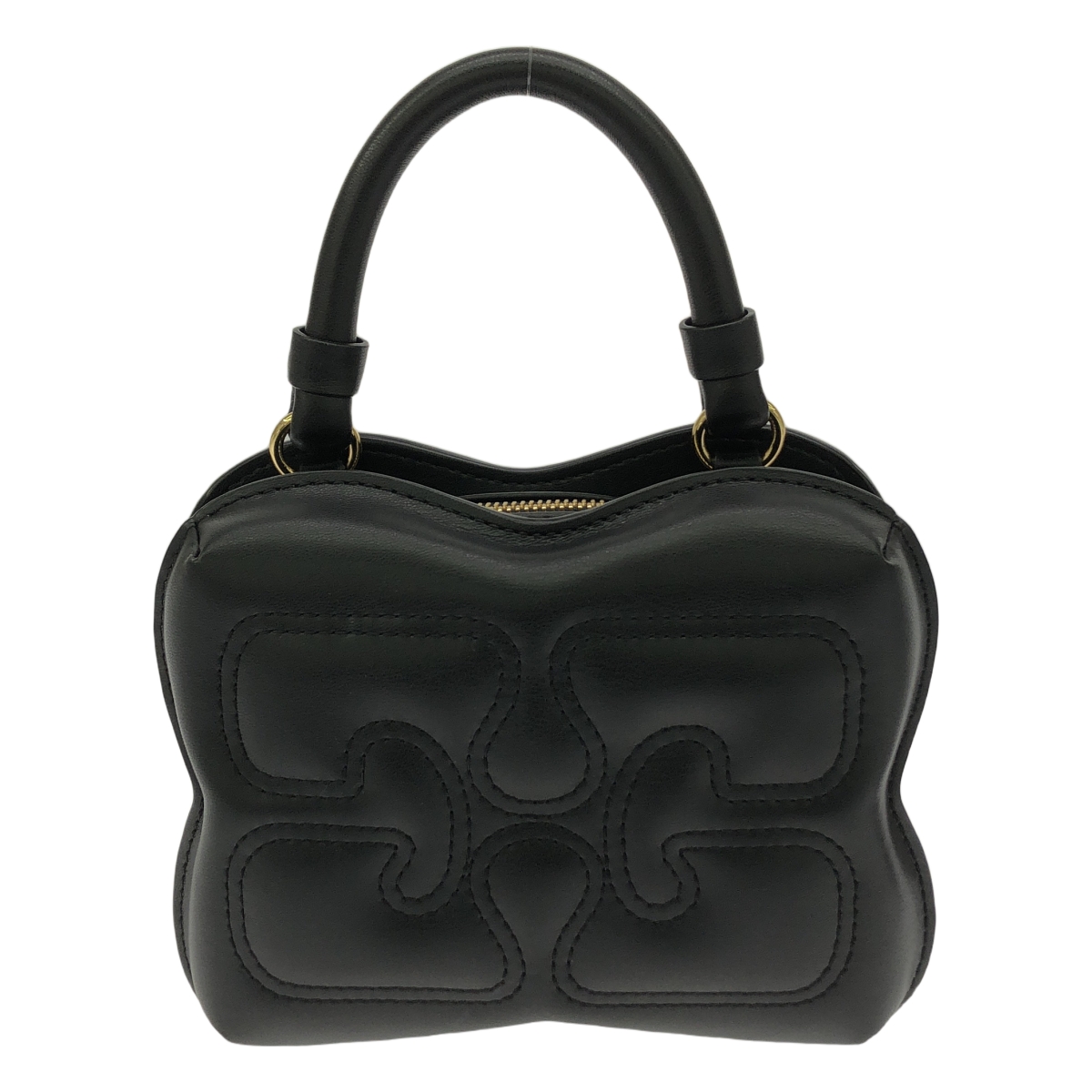 Ganni / ガニー BUTTERFLY CROSSBODY / バタフライ クロスボディ 2way ショルダー付き レザー ハンドバッグ