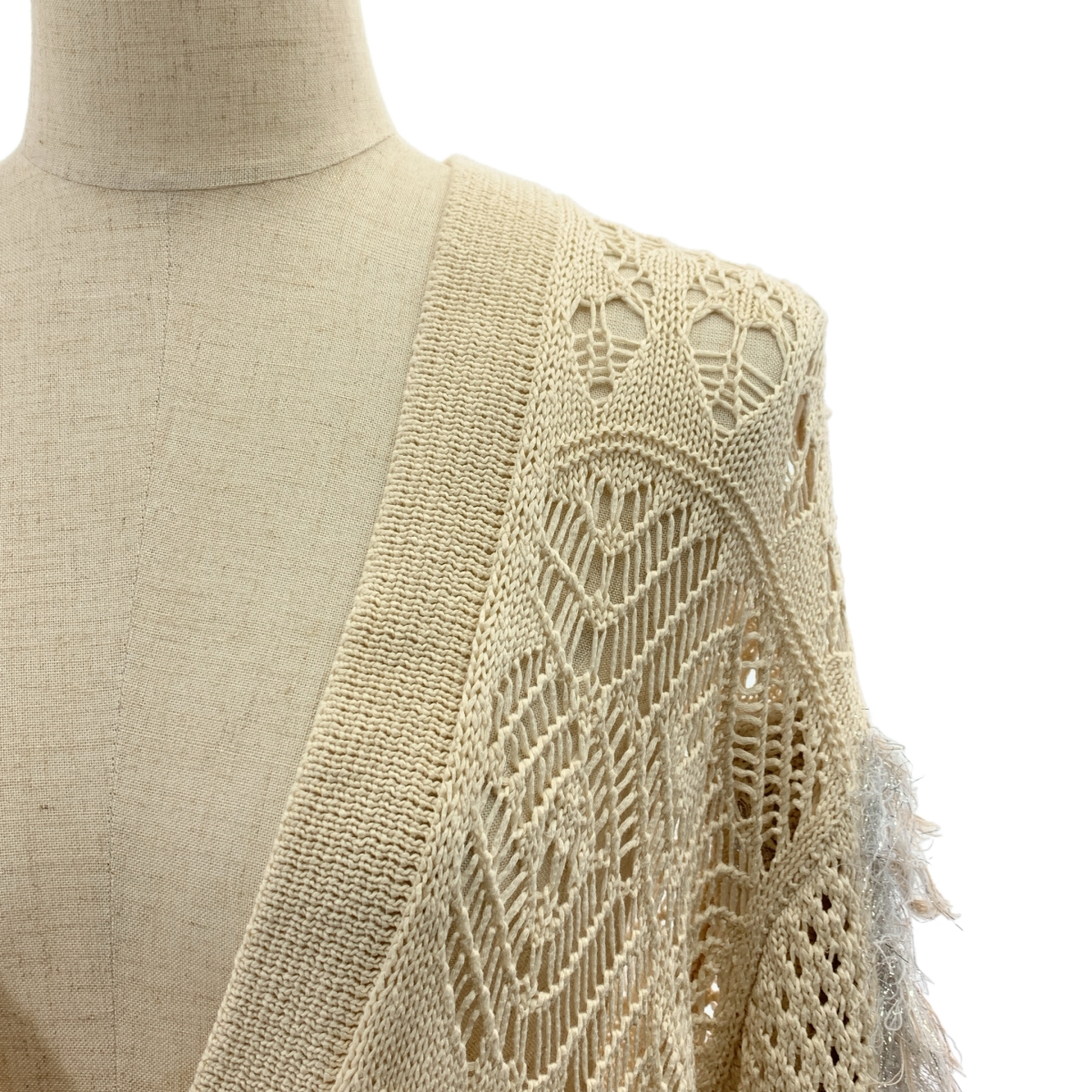 rurumu: / 縷縷夢兎るるむう コットン フリンジ ニット カーディガン