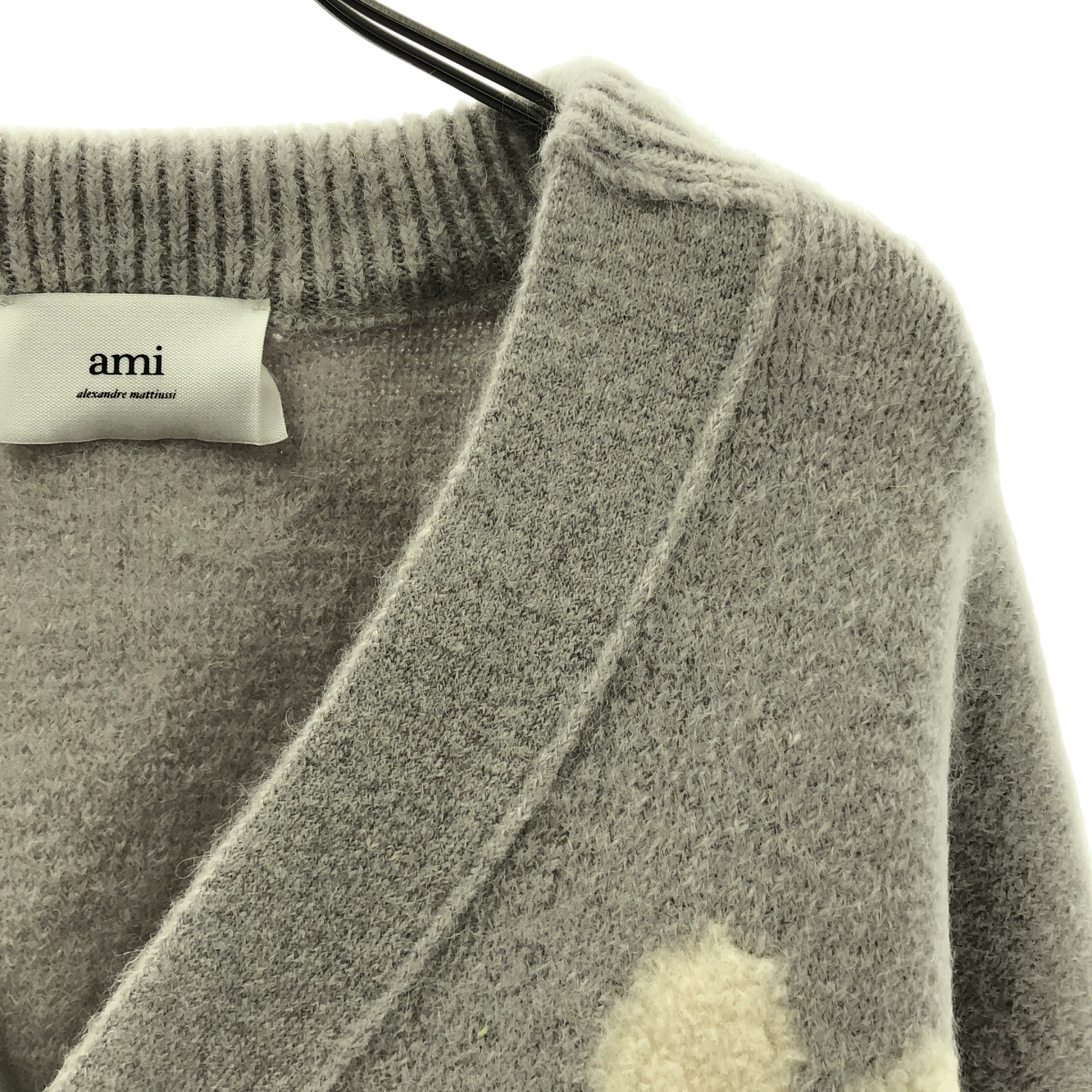 AMI Alexandre Mattiussi / アミ・アレクサンドルマテュッシ アルパカブレンド Vネック ハート ニット カーディガン
