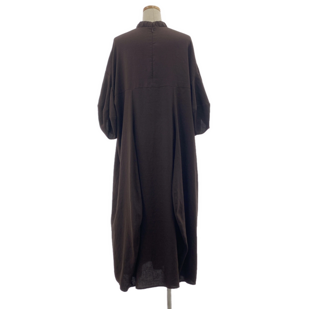ENFOLD / エンフォルド リネンライク 立体スリーブDRESS ワンピース